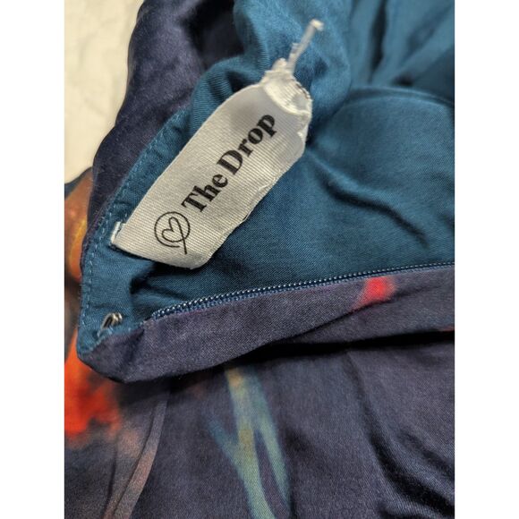 👗 The Drop Cowl Neck Floral Maxi Dress Women's M Preowned - Picture 6 of 7